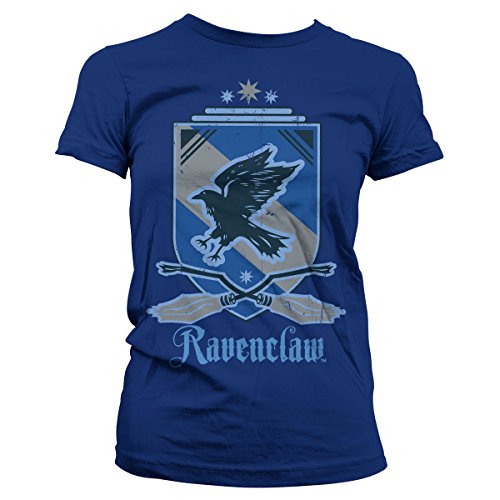 Harry Potter Offizielles Lizenzprodukt Ravenclaw Damen T-Shirt (Marineblau), Large von Harry Potter