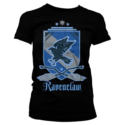 Harry Potter Offizielles Lizenzprodukt Ravenclaw Damen T-Shirt (Schwarz), X-Large von Harry Potter