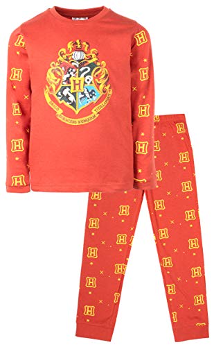Harry Potter Offizielles Pyjamaset | Alter 5-14 Jahre erhältlich | Langärmelige PJs | 100% Baumwolle Kostüm | Offizielle Ware | Geschenk für Jungen und Mädchen von Harry Potter