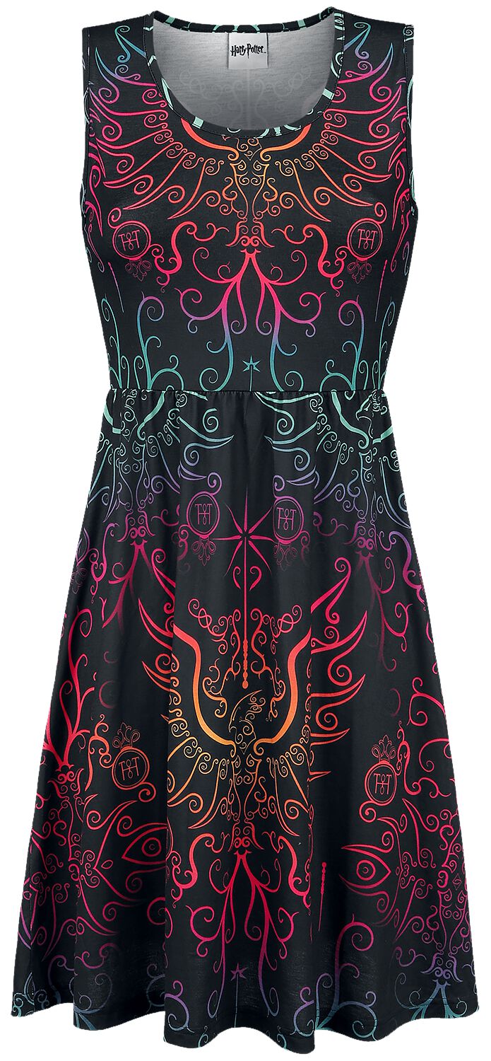 Harry Potter Phönix Mittellanges Kleid multicolor in XXL von Harry Potter