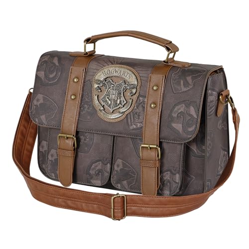 Harry Potter Pride-Große Satchel Umhängetasche, Braun, 35,5 x 27 cm von Harry Potter