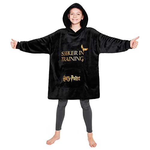 Harry Potter Pullover Mädchen Kuschel Hoodie Kinder Teenager (Schwarz) von Harry Potter