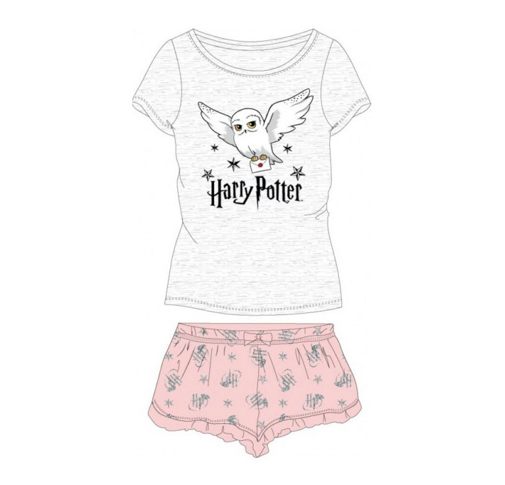 Harry Potter Pyjama Harry Potter Mädchen Pyjama, Eule Hedwig Motiv, Kurzes Shirt & Short (Set, 2 tlg) von Harry Potter