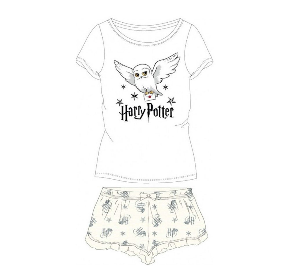 Harry Potter Pyjama Harry Potter Mädchen Pyjama, Eule Hedwig Motiv, Kurzes Shirt & Short (Set, 2 tlg) von Harry Potter
