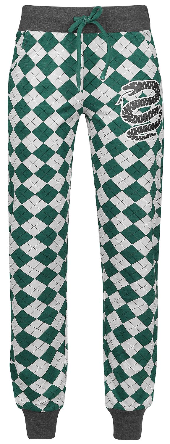 Harry Potter Pyjama-Hose - Slytherin - S - für Damen - Größe S - grün/grau  - EMP exklusives Merchandise! von Harry Potter