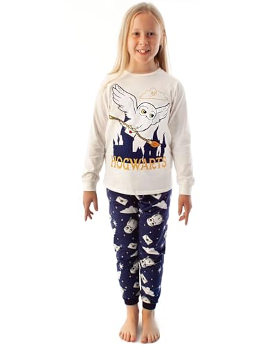 Harry Potter Pyjamas Mädchen Hedwig Langarm T-Shirt & Fleece Hose PJ Set 10-11 Jahre von Harry Potter