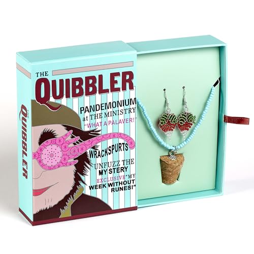 Harry Potter Quibbler Geschenkbox mit Luna Perlenkork-Charm-Halskette und Rettich-Ohrringen, Einheitsgröße, Zink, Kein Edelstein Harry Potter Quibbler Geschenkbox mit Luna Perlenkork-Charm-Halskette und Rettich-Ohrringen, Einheitsgröße, Zink, Kein Edelstein von Harry Potter