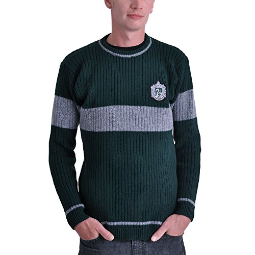 Harry Potter Quidditch Slytherin Sweater Pullover Original aus dem Film Lammwolle - M von Harry Potter