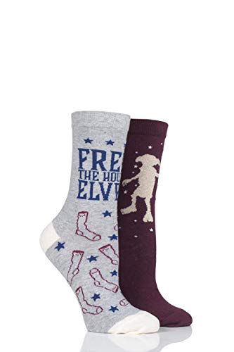 Harry Potter SOCKSHOP Damen 2 Paar Dobby is a Free Elf Baumwolle Socken Sortiert 37-42 von Harry Potter