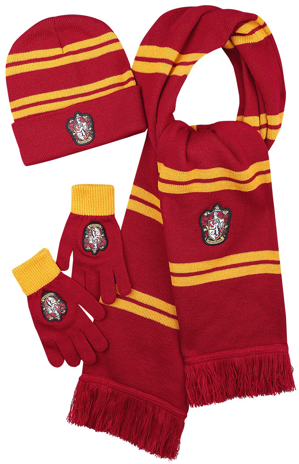Harry Potter Schal - Gryffindor - Winter-Set - rot/gelb  - EMP exklusives Merchandise! von Harry Potter