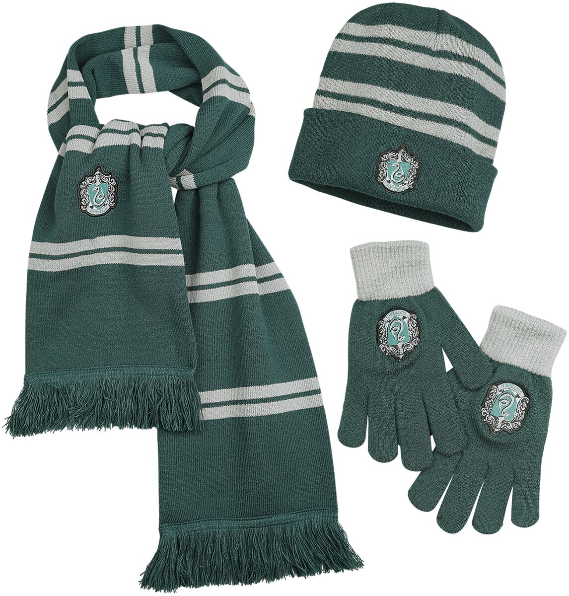 Harry Potter Schal - Slytherin - grün/grau  - EMP exklusives Merchandise! von Harry Potter