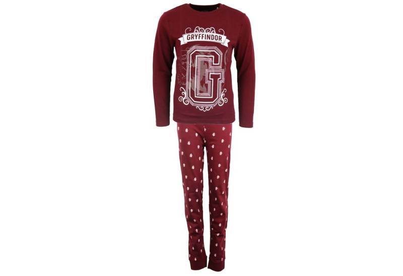 Harry Potter Schlafanzug Harry Potter Gryffindor Slytherin Jungen langarm Pyjama Gr. 134 bis 164, 100% Baumwolle von Harry Potter