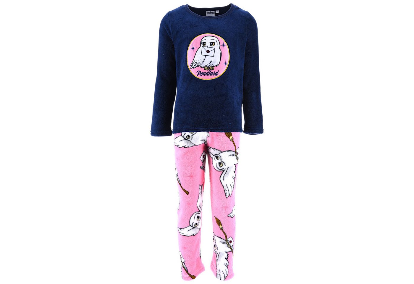 Harry Potter Schlafanzug Hedwig (2 tlg) Mädchen Fleece Pyjama langarm Gr. 116 - 152 cm von Harry Potter
