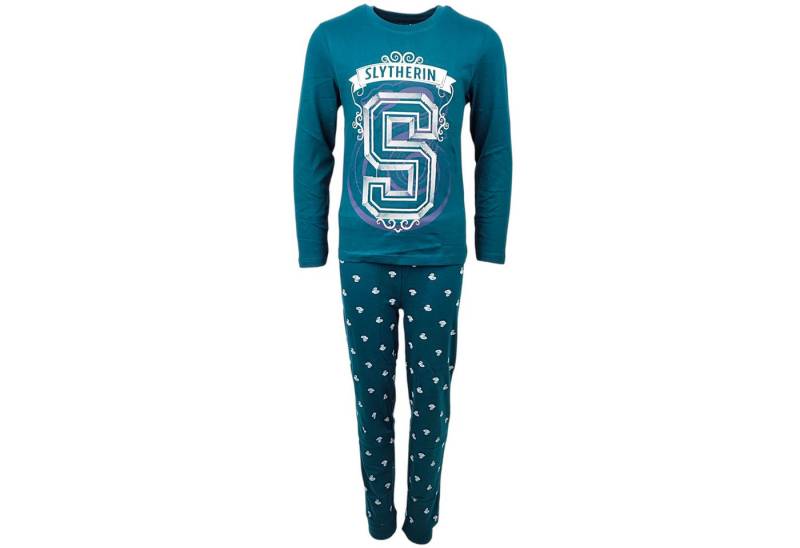 Harry Potter Schlafanzug Slytherin (2 tlg) Jungen Pyjama langarm Gr. 134 - 164 cm von Harry Potter