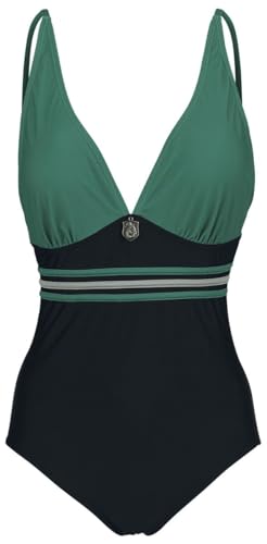 Harry Potter Slytherin Frauen Badeanzug schwarz/grün XXL von Harry Potter