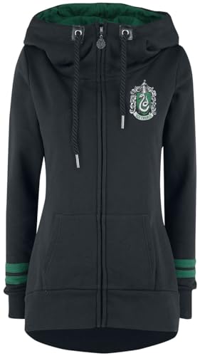 Harry Potter Slytherin Frauen Kapuzenjacke schwarz XL von Harry Potter