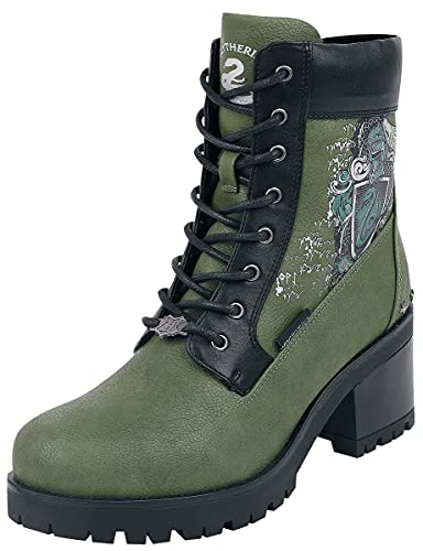 Harry Potter Slytherin Frauen Schnürstiefel dunkelgrün EU37 von Harry Potter