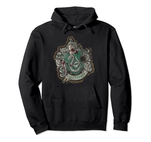 Harry Potter Slytherin Knitted Patch Damaged Pullover Hoodie von Harry Potter
