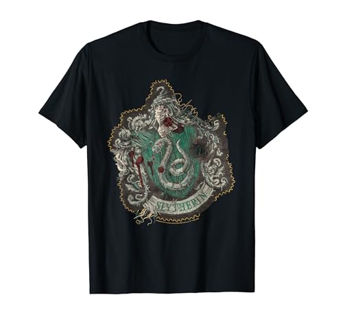 Harry Potter Slytherin Knitted Patch Damaged T-Shirt von Harry Potter