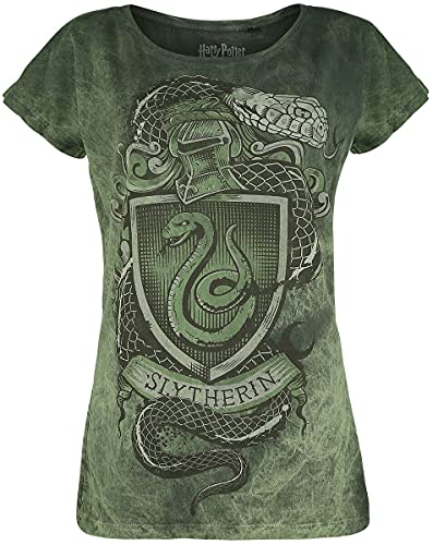 Harry Potter Slytherin - The Snake Frauen T-Shirt grün M von Harry Potter