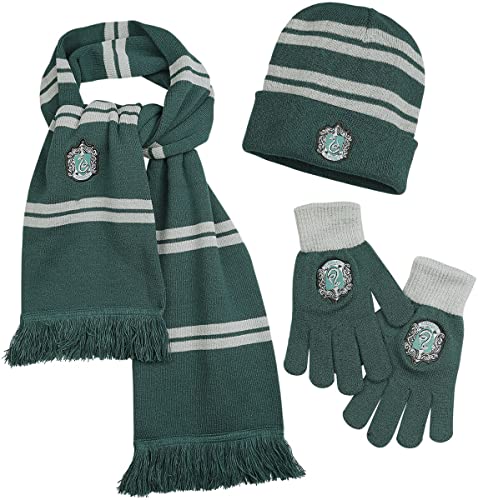 Harry Potter Slytherin Unisex Schal grün/grau one size 100% Polyacryl Fan-Merch, Filme, Slytherin von Harry Potter