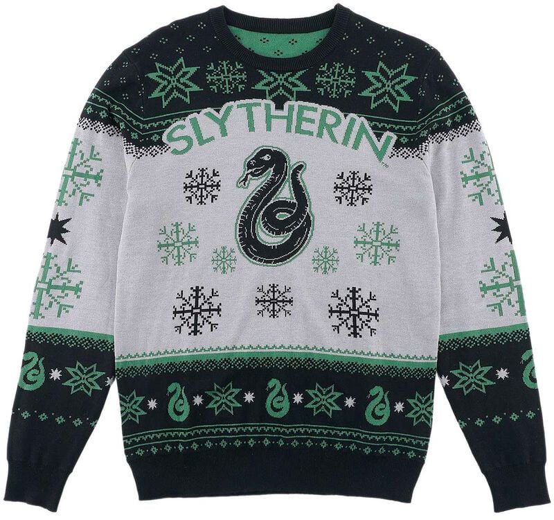 Harry Potter Slytherin Weihnachtspullover multicolor in XL von Harry Potter