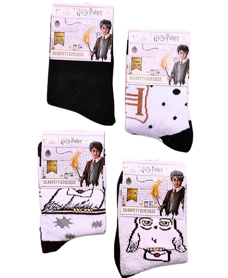 Harry Potter Socken (4-Paar) Lange Socken für Mädchen Gr. 23-34 von Harry Potter