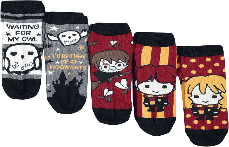 Harry Potter Socken - Chibi Charaktere - EU35-38 bis EU39-42 - für Damen - Größe EU 39-42 - multicolor  - EMP exklusives Merchandise! von Harry Potter