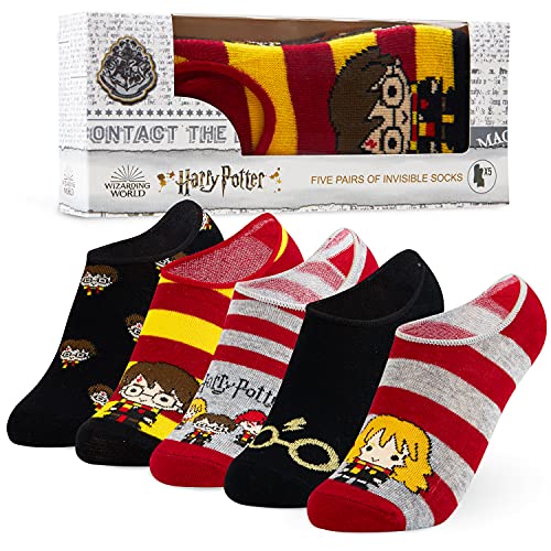 Harry Potter Socken Kinder 5 Paar Sneaker Socken Fanartikel Mädchen(33-37) von Harry Potter