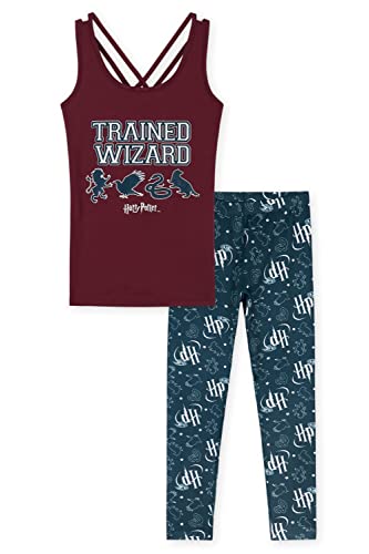 Harry Potter Sportanzug Mädchen Gym Set, Trainingsanzug Mädchen, Gym Leggings Mädchen Sport Top Set (11-12 Jahre, Mehrfarbig) von Harry Potter