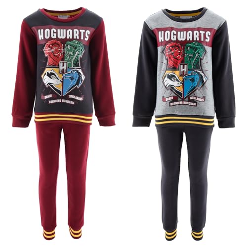 Harry Potter - Sweat-Sportanzug Jogging Gymnastik Lässig Sweatshirt Full Print und Hose - Junge [8 Jahre - 1149 Dunkelgrau], 1149 Dunkelgrau von Harry Potter