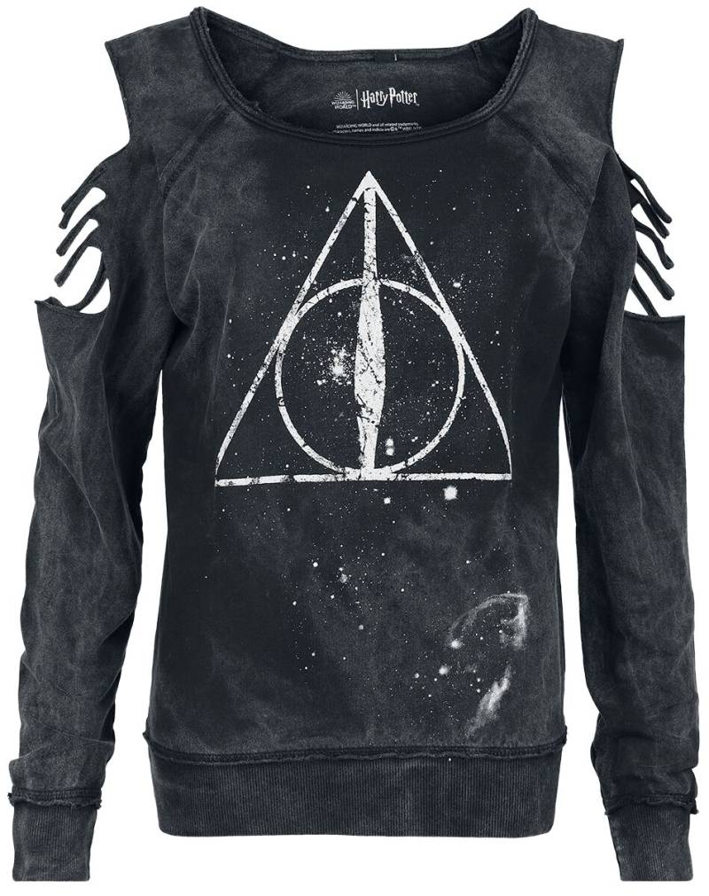 Harry Potter Sweatshirt - Deathly Hallows - S bis XXL - für Damen - Größe L - schwarz  - EMP exklusives Merchandise! von Harry Potter