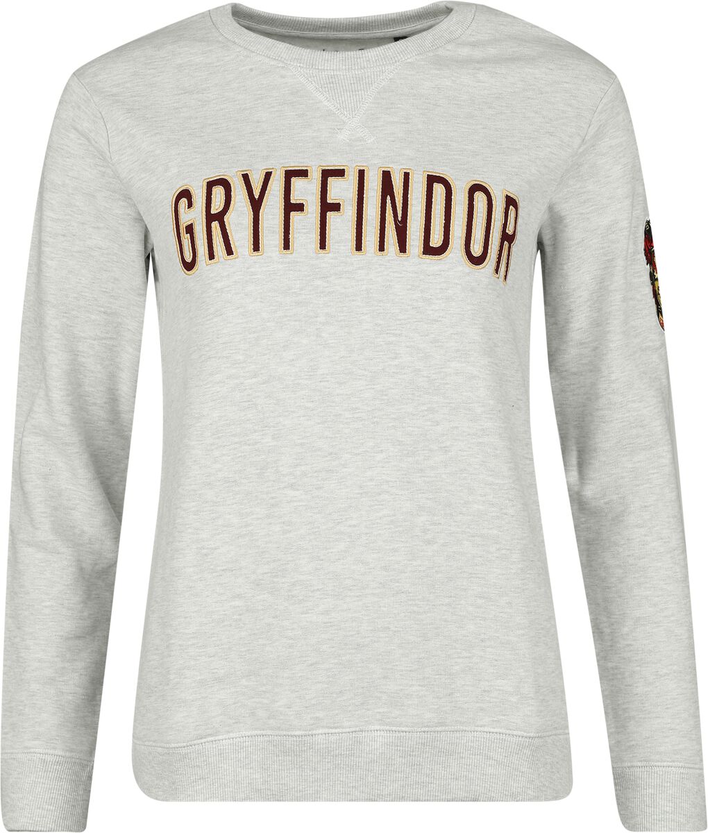 Harry Potter Sweatshirt - Gryffindor - S bis XXL - für Damen - Größe L - grau  - Lizenzierter Fanartikel von Harry Potter