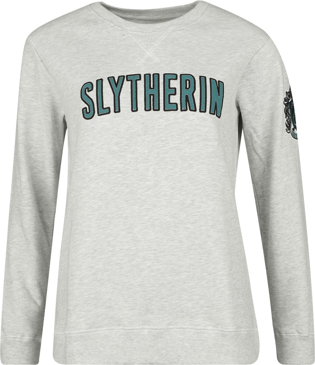 Harry Potter Sweatshirt - Slytherin - S bis XXL - für Damen - Größe L - grau  - Lizenzierter Fanartikel von Harry Potter