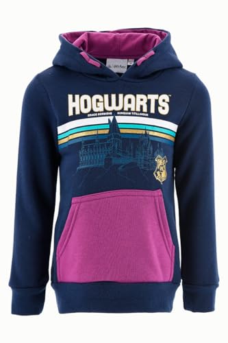 Harry Potter Sweatshirt für Mädchen, Hogwarts Design Pullover, Blau Weiches Textil Sweatshirt, Kapuzenpullover für Mädchen, Geschenk für Mädchen, Größe 6 Jahre - Blau von Harry Potter
