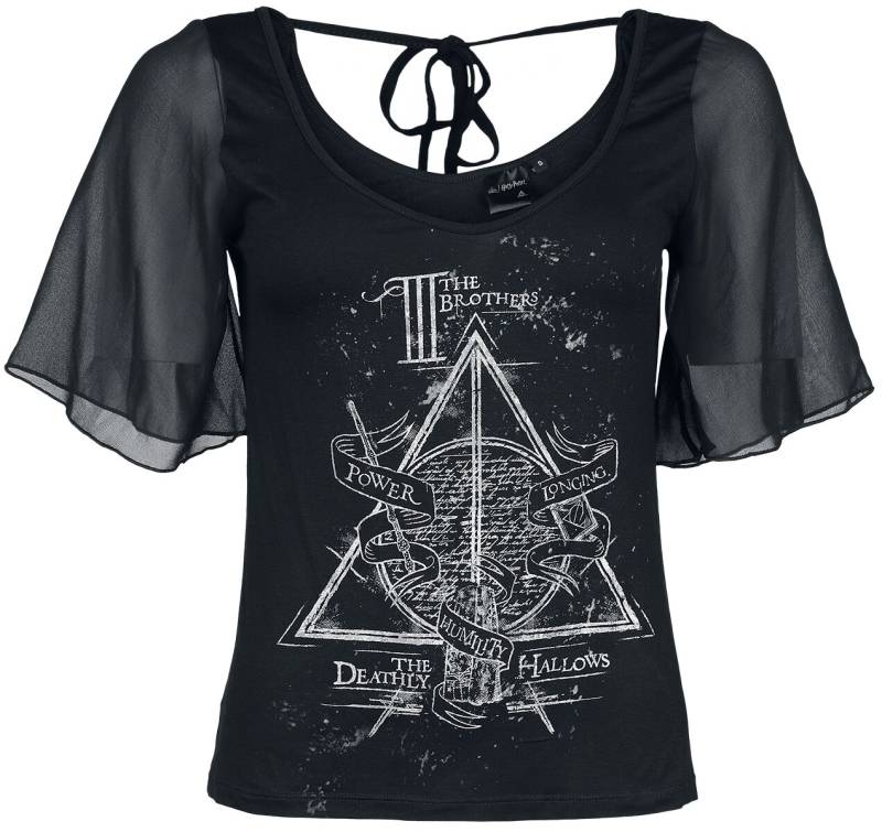Harry Potter T-Shirt - Deathly Hallows - XL - für Damen - Größe XL - schwarz  - EMP exklusives Merchandise! von Harry Potter