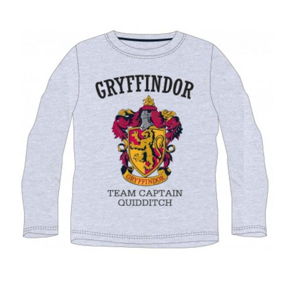 Harry Potter T-Shirt Harry Potter Gryffindor Wappen Langarm T-Shirt für Jungen, Grau von Harry Potter