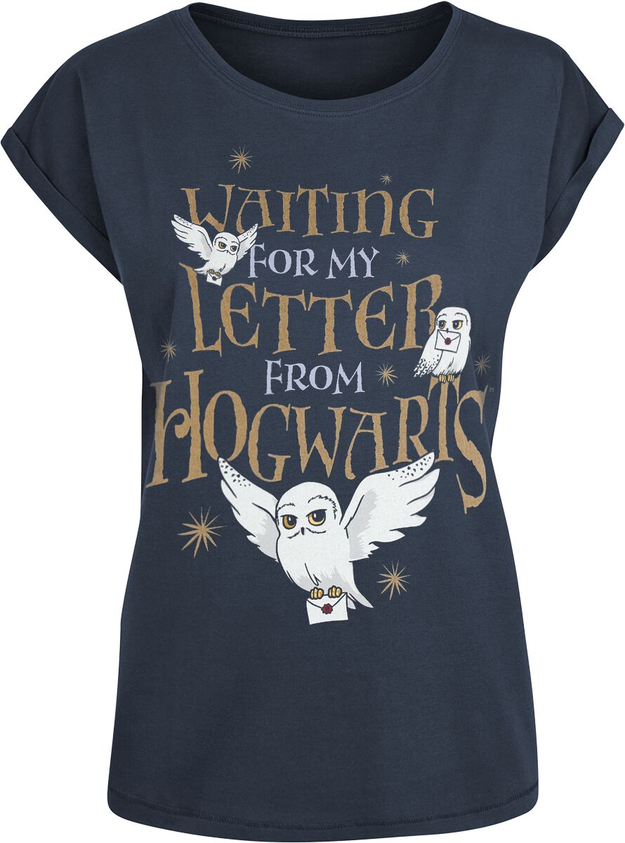 Harry Potter T-Shirt - Hogwarts Letter - XS bis XXL - für Damen - Größe L - dunkelblau  - EMP exklusives Merchandise! von Harry Potter