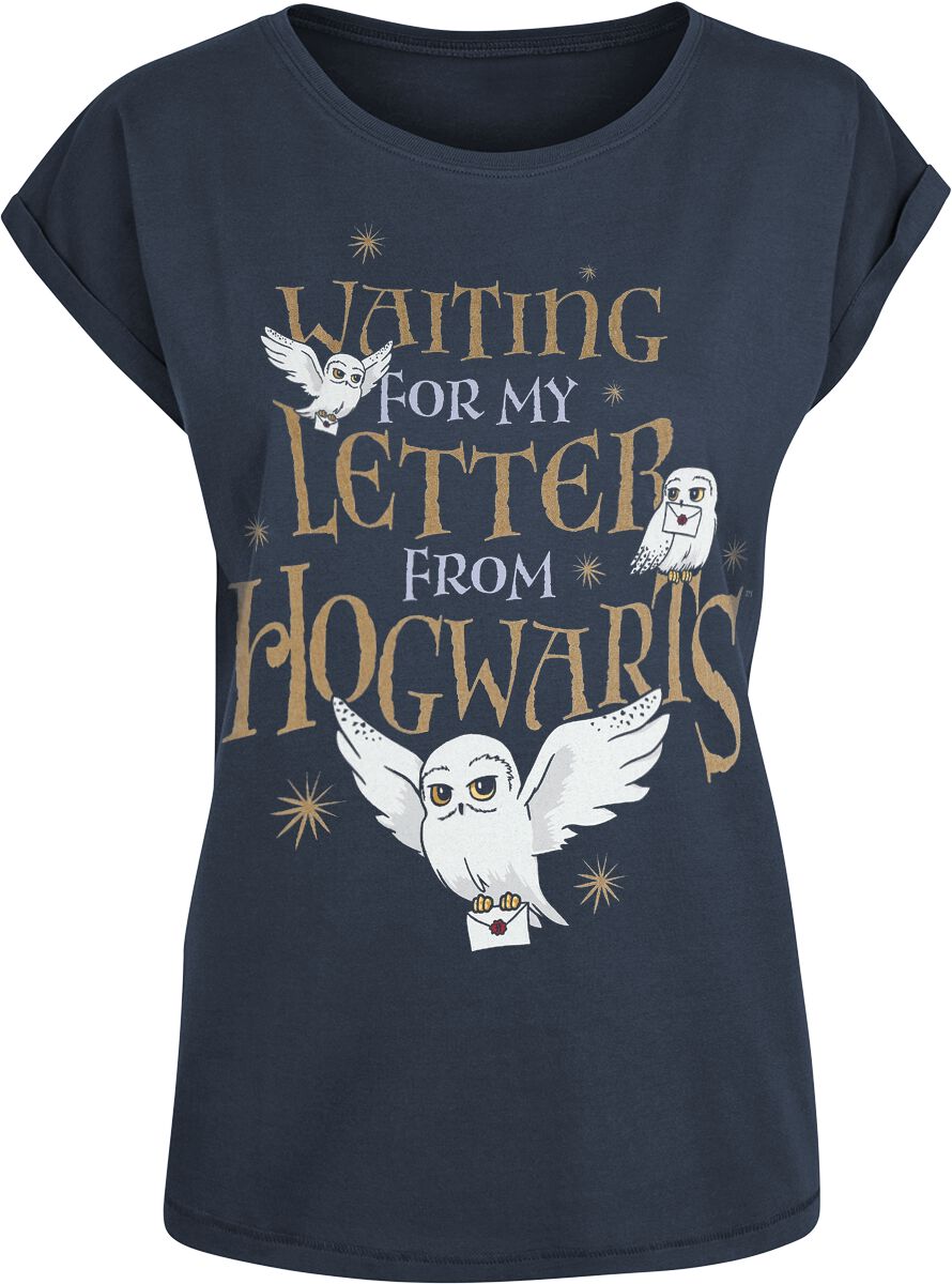 Harry Potter T-Shirt - Hogwarts Letter - XS bis XXL - für Damen - Größe XS - dunkelblau  - EMP exklusives Merchandise! von Harry Potter
