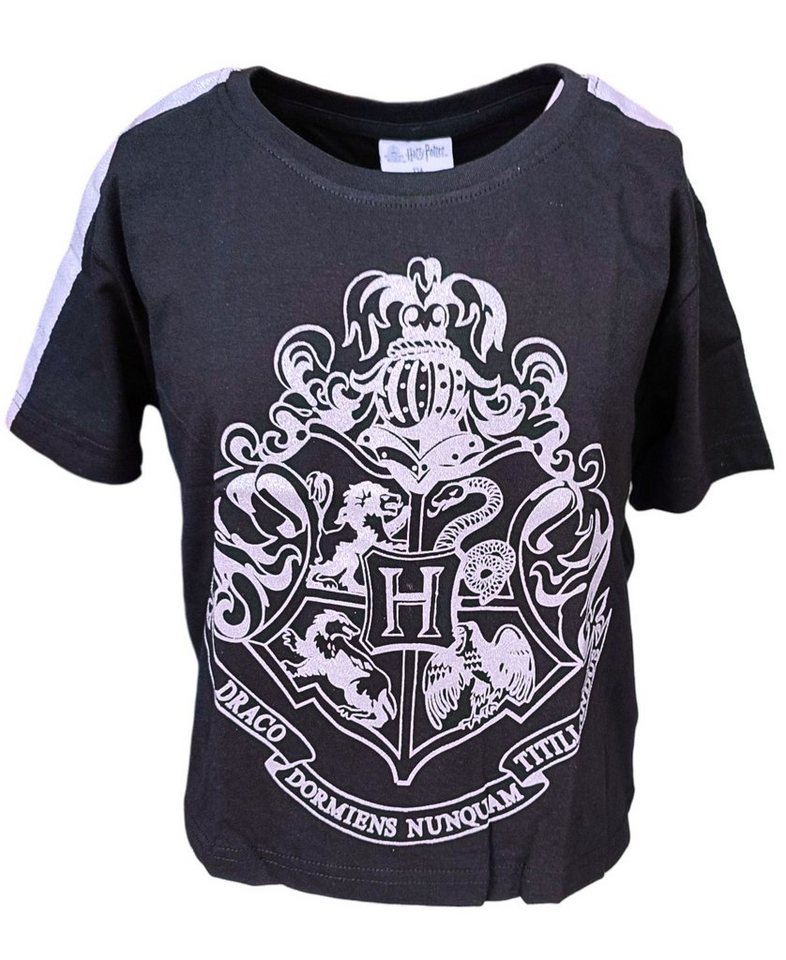 Harry Potter T-Shirt Hogwarts Mädchen Crop Top mit Glitzer Gr. 134- 164 cm von Harry Potter