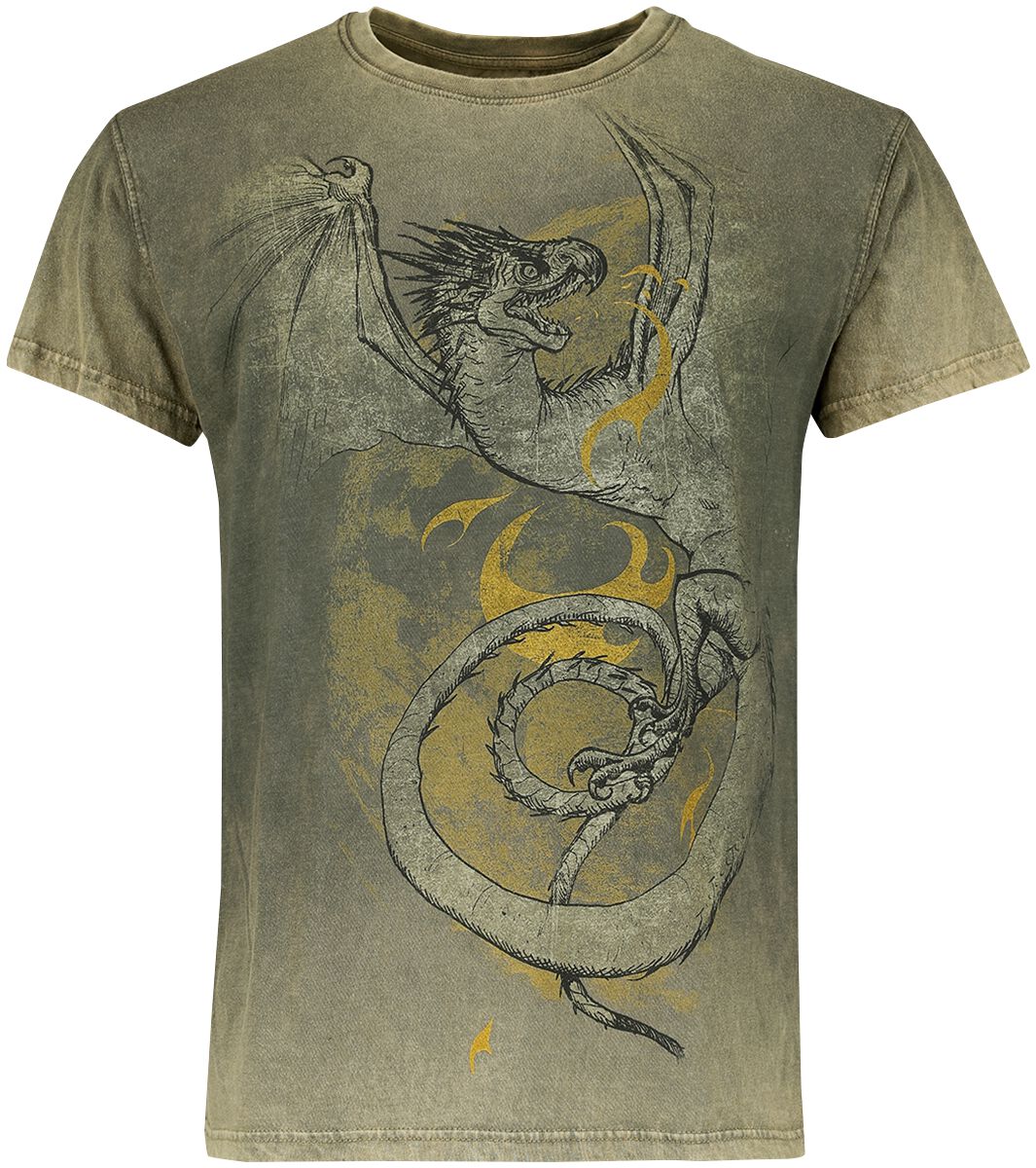 Harry Potter T-Shirt - Hungarian Horntail - S bis XXL - für Männer - Größe L - grün  - Lizenzierter Fanartikel von Harry Potter