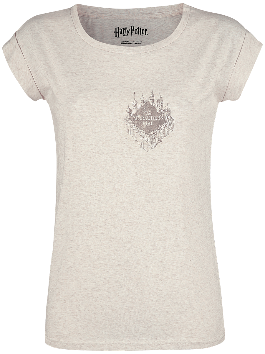 Harry Potter T-Shirt - Karte des Rumtreibers UV - S bis 5XL - für Damen - Größe XXL - creme meliert - EMP exklusives Merchandise! Harry Potter T-Shirt - Karte des Rumtreibers UV - S bis 5XL - für Damen - Größe XXL - creme meliert - EMP exklusives Merchandise! von Harry Potter