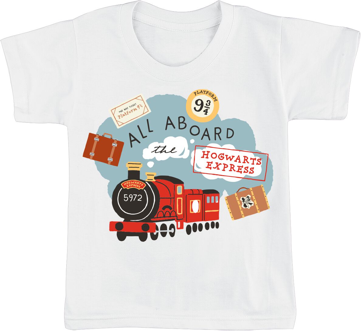 Harry Potter T-Shirt - Kids - Hogwarts Express - 140 bis 164 - für Mädchen & Jungen - Größe 164 - weiß  - EMP exklusives Merchandise! von Harry Potter