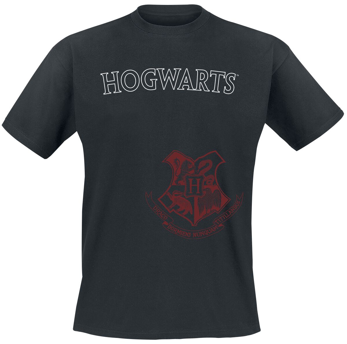 Harry Potter T-Shirt - Red Crest - S bis M - für Männer - Größe M - schwarz  - Lizenzierter Fanartikel von Harry Potter