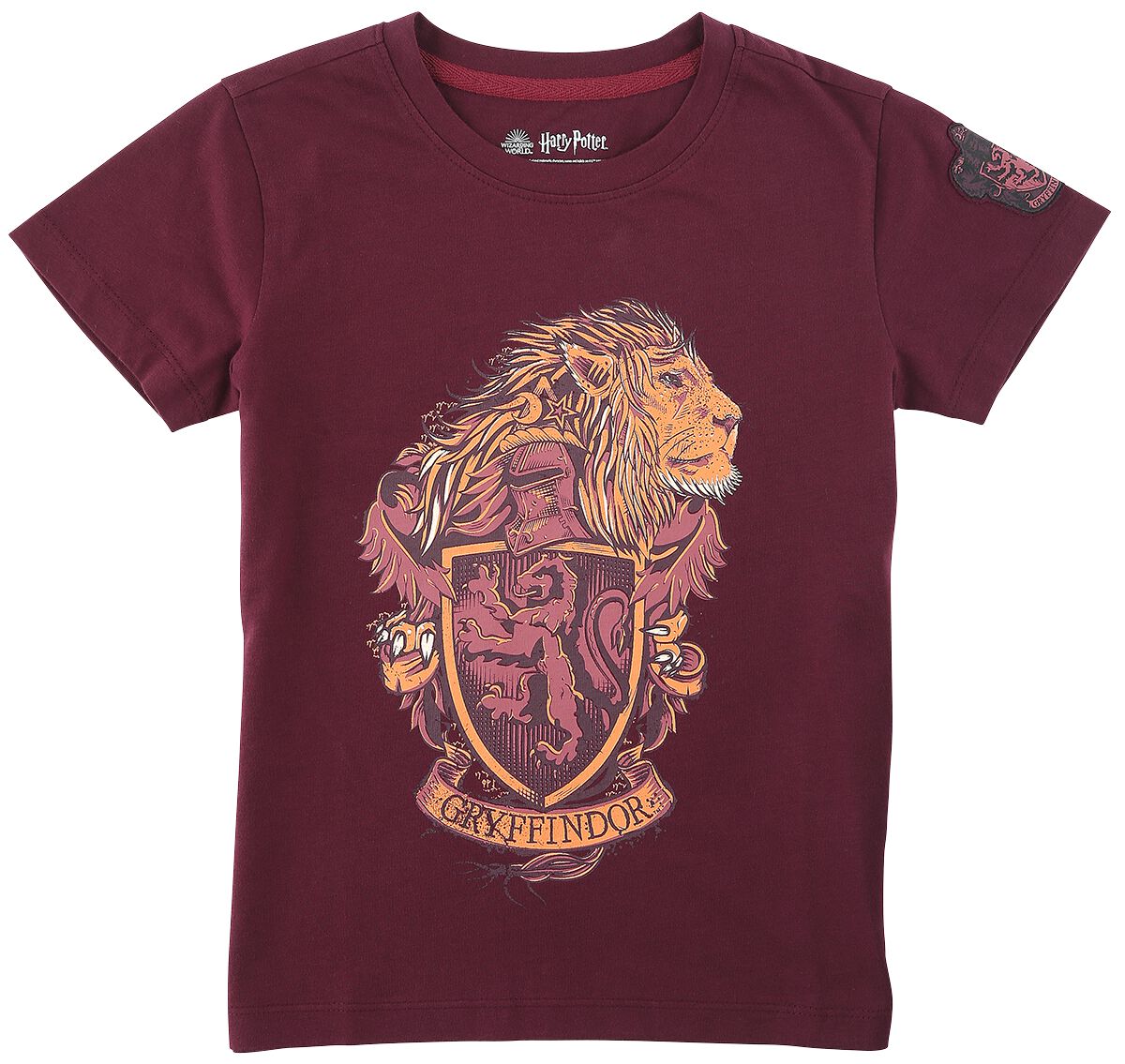 Harry Potter T-Shirt für Kinder - Kids - Gryffindor - für Mädchen & Jungen - dunkelrot  - EMP exklusives Merchandise! von Harry Potter