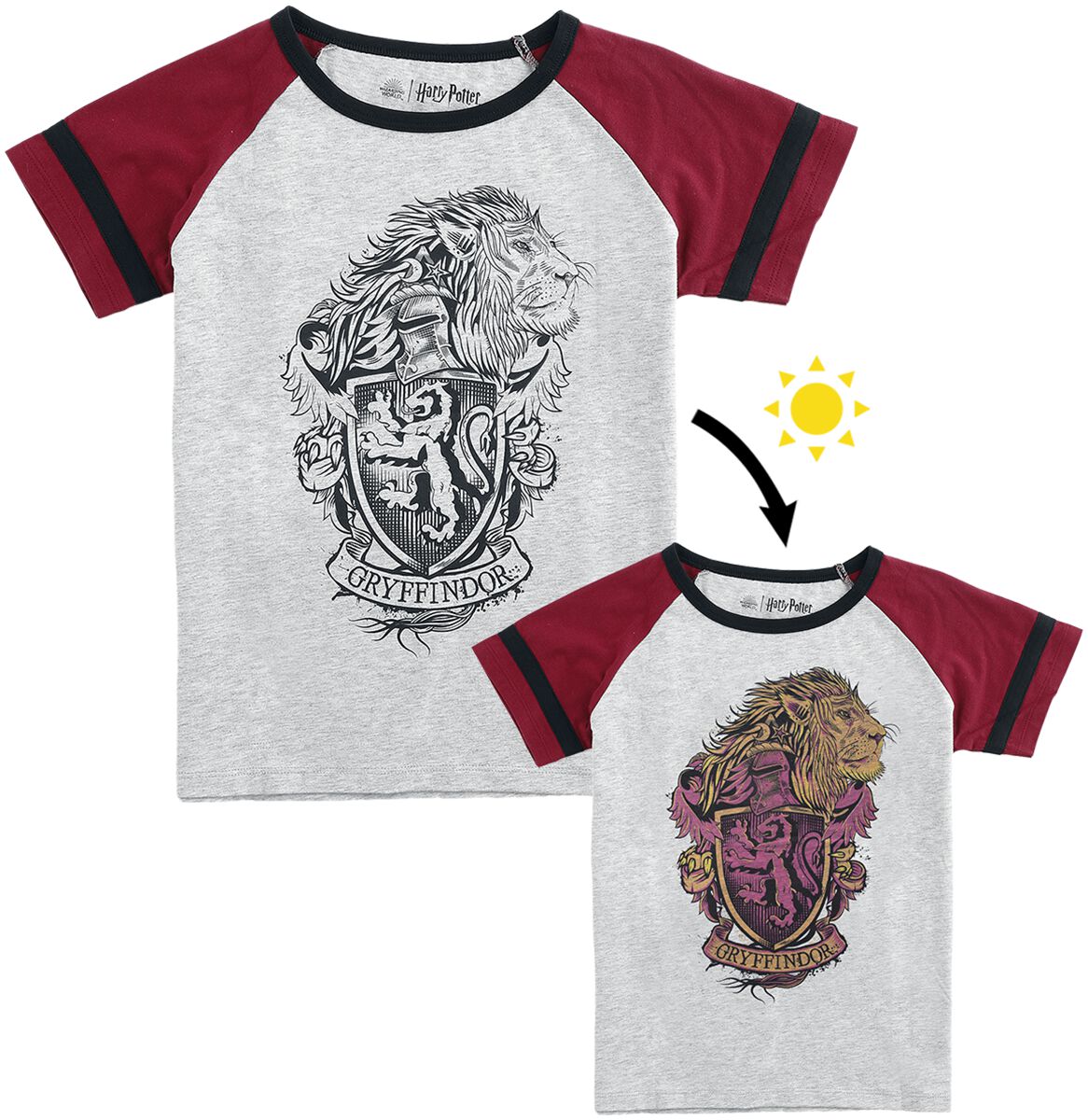 Harry Potter T-Shirt für Kinder - Kids - Gryffindor - für Mädchen & Jungen - rot  - EMP exklusives Merchandise! von Harry Potter