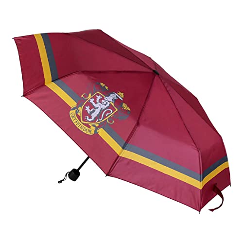 Harry Potter Taschenschirm Regenschirm Gryffindor Design Geschenk manueller Schirm 97 cm Durchmesser Fiberglas (Rot 1) von Harry Potter