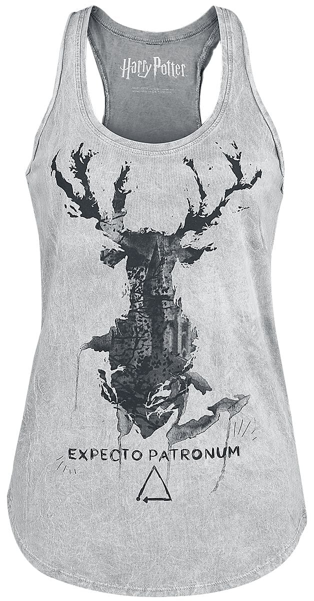 Harry Potter Top - Expecto Patronum - S bis XXL - für Damen - Größe L - hellgrau  - EMP exklusives Merchandise! von Harry Potter