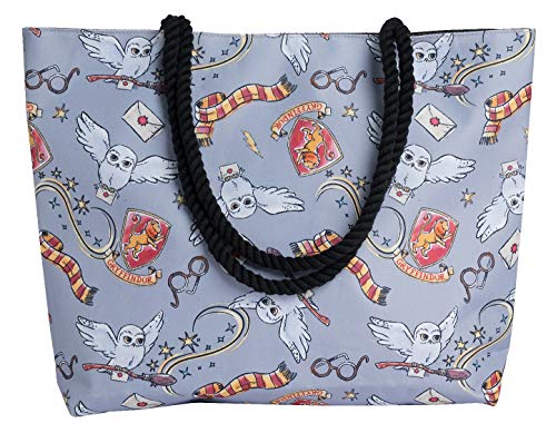 Harry Potter Tragetasche Gryffindor Hedwig All Over Print Grau von Harry Potter