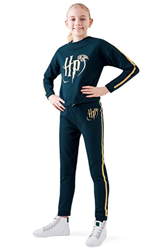 Harry Potter Trainingsanzug Kinder Mädchen Jogginganzug Sport Set (Schwarz, 13-14 Jahre) von Harry Potter